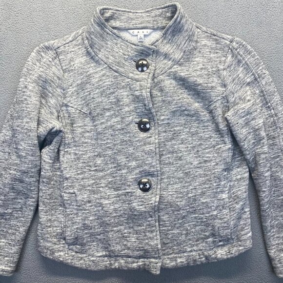 CAbi Womens Gray Hour Glass 3 Button Knit Blazer 596 Size‎ Large,Outdoor,Preppy - Picture 12 of 12
